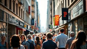 Local business street scene usa